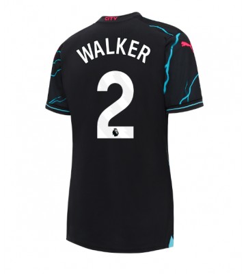 Manchester City Kyle Walker #2 Tredje trøje Dame 2023-24 Kort ærmer